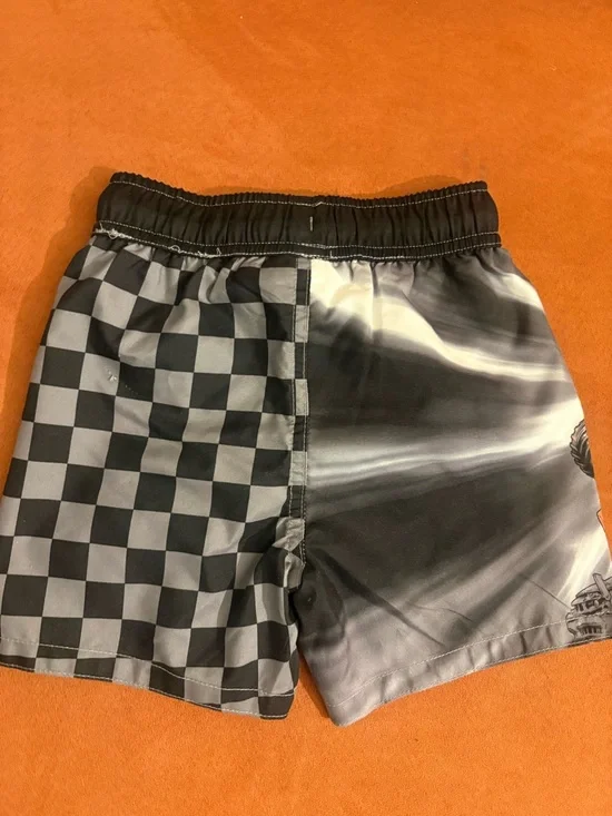 Monster Jam Swim Trunks Boys 3T Toro Loco Grave Digger Checkered NWOT - Picture 3 of 3